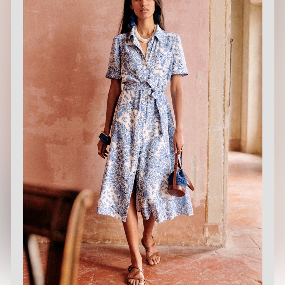 Sezane Adèle Dress Alcazar Blue - Size 34